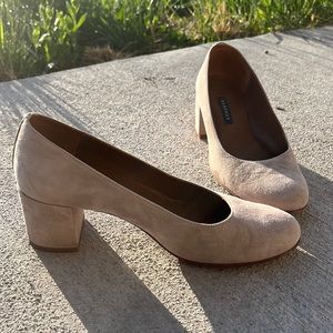 Margaux ‘The Heel’ in Fawn suede. Slightly used.